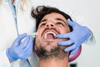 patient getting fitted for SureSmile aligners at Southview Dental Care